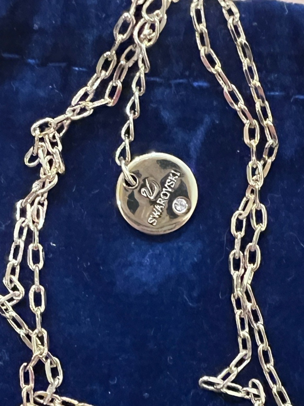 Swarovski Flower of Fortune Necklace Gold Tone Crystal Rare Asia Limit. New Year - Picture 4 of 7